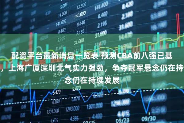 配资平台最新消息一览表 预测CBA前八强已基本确定，上海广厦深圳北气实力强劲，争夺冠军悬念仍在持续发展